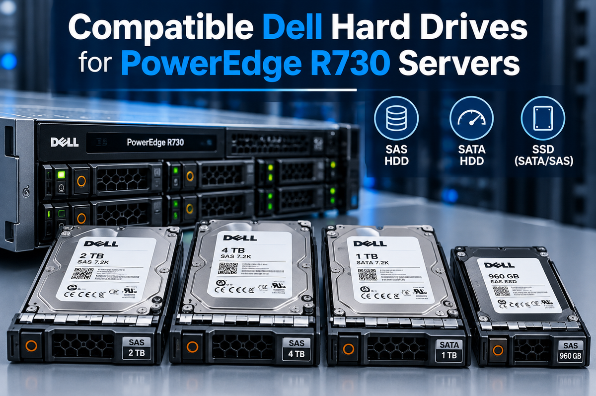 Compatible Dell Hard Drives for PowerEdge R730 Servers