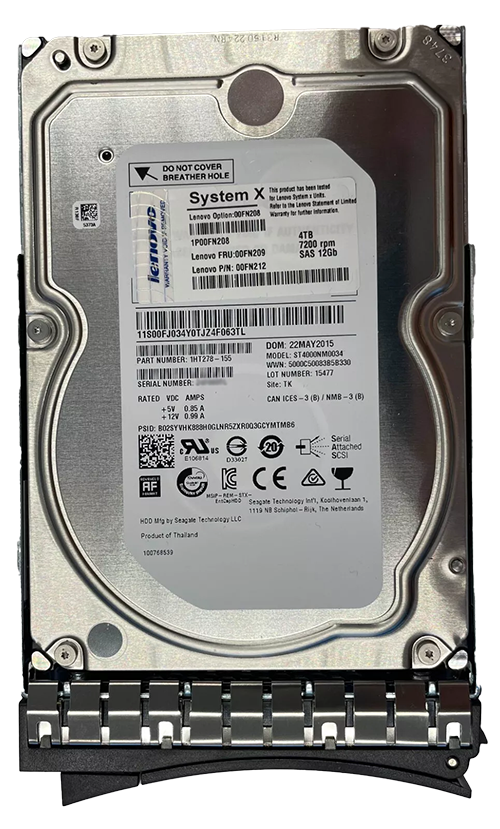 Lenovo 00FN208 4TB 7.2K 12G 3.5 SAS Server Hard Disk Drive