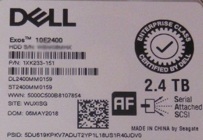 DELL 400-AVCD 2.4TB 10k Enterprise Class 12G SAS hard disk drive