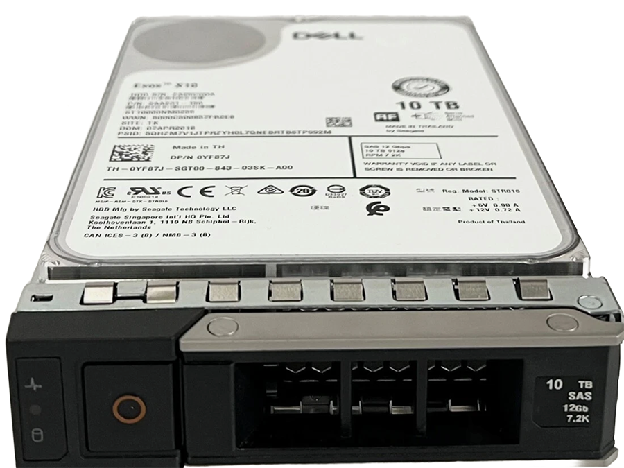 Dell YF87J 10TB 6G 512e 7.2 RPM SAS Hard disk drive