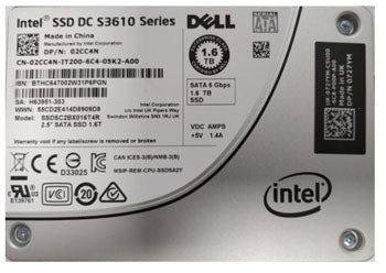 Dell 727YM 1.6TB 6G SATA MLC S3610 Series SSD Hard Disk Drive