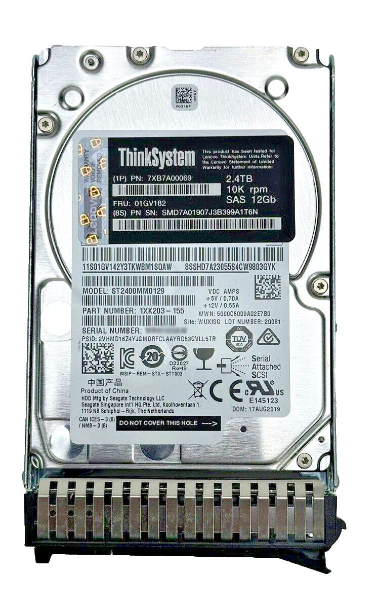 Lenovo 7XB7A00069 2.4TB 10K 12G SAS Server Hard Disk Drive