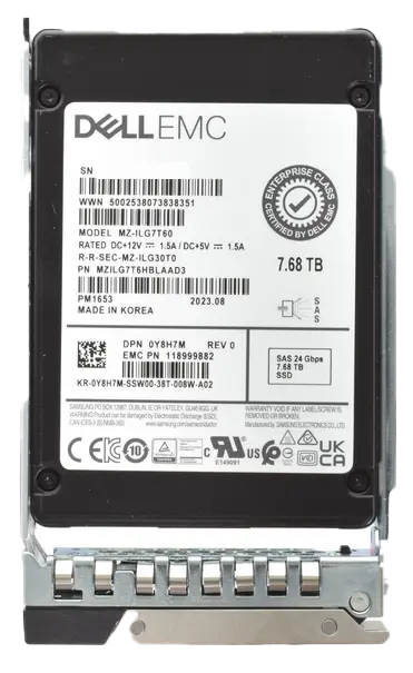 Dell MZ-ILG7T60 7.68TB 24Gbps 2.5 SAS SSD Hard Disk Drive